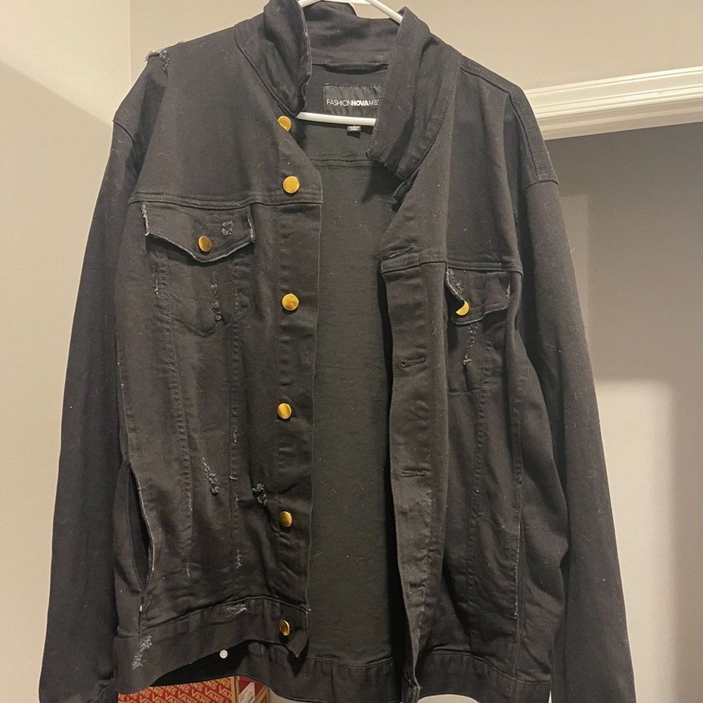 Fashion Nova Large Black Denim Jacket - Men’s